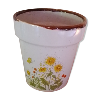 Vintage stoneware flower pot