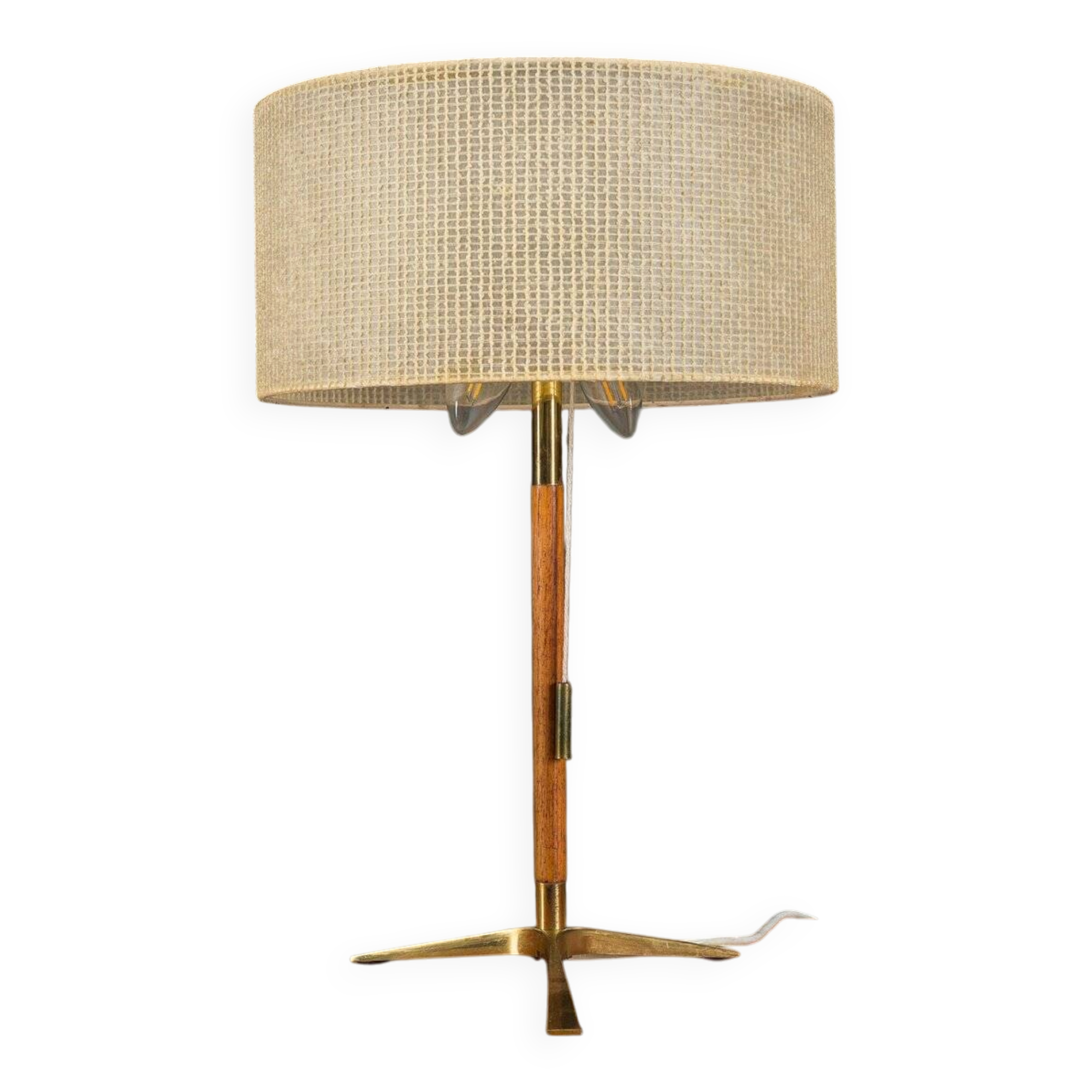 Mid-century modern Austrian brass table lamp by J.T. Kalmar, 1960s