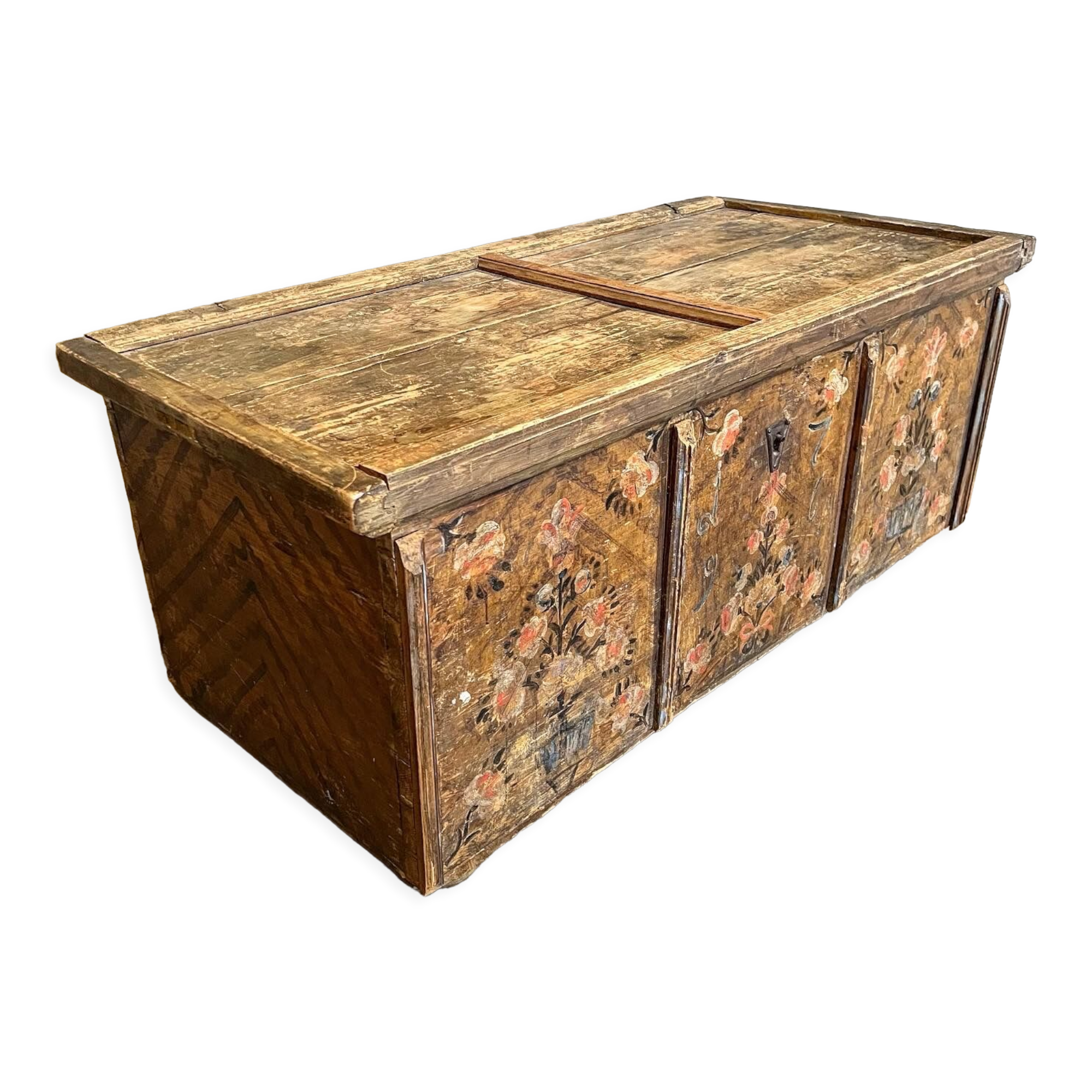 18th century painted folk chest