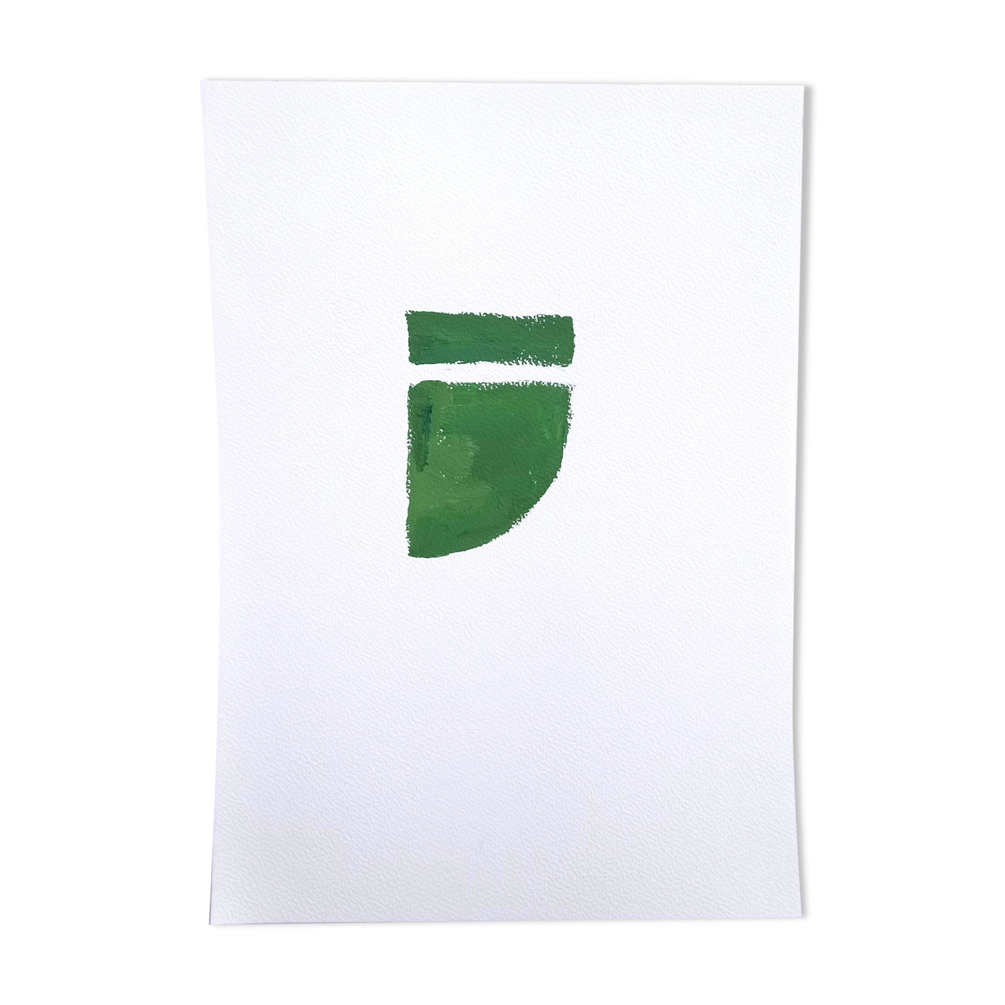 Green geometric minimalist painting