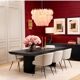 Pair of table lamps in patinated bronze with black granite bases