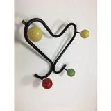 Heart wall coat rack and metal umbrella holder 50s