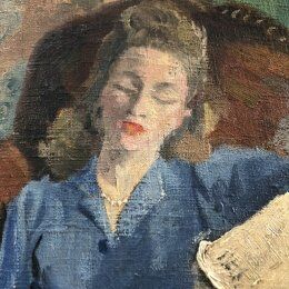 Old table 50's "reading"