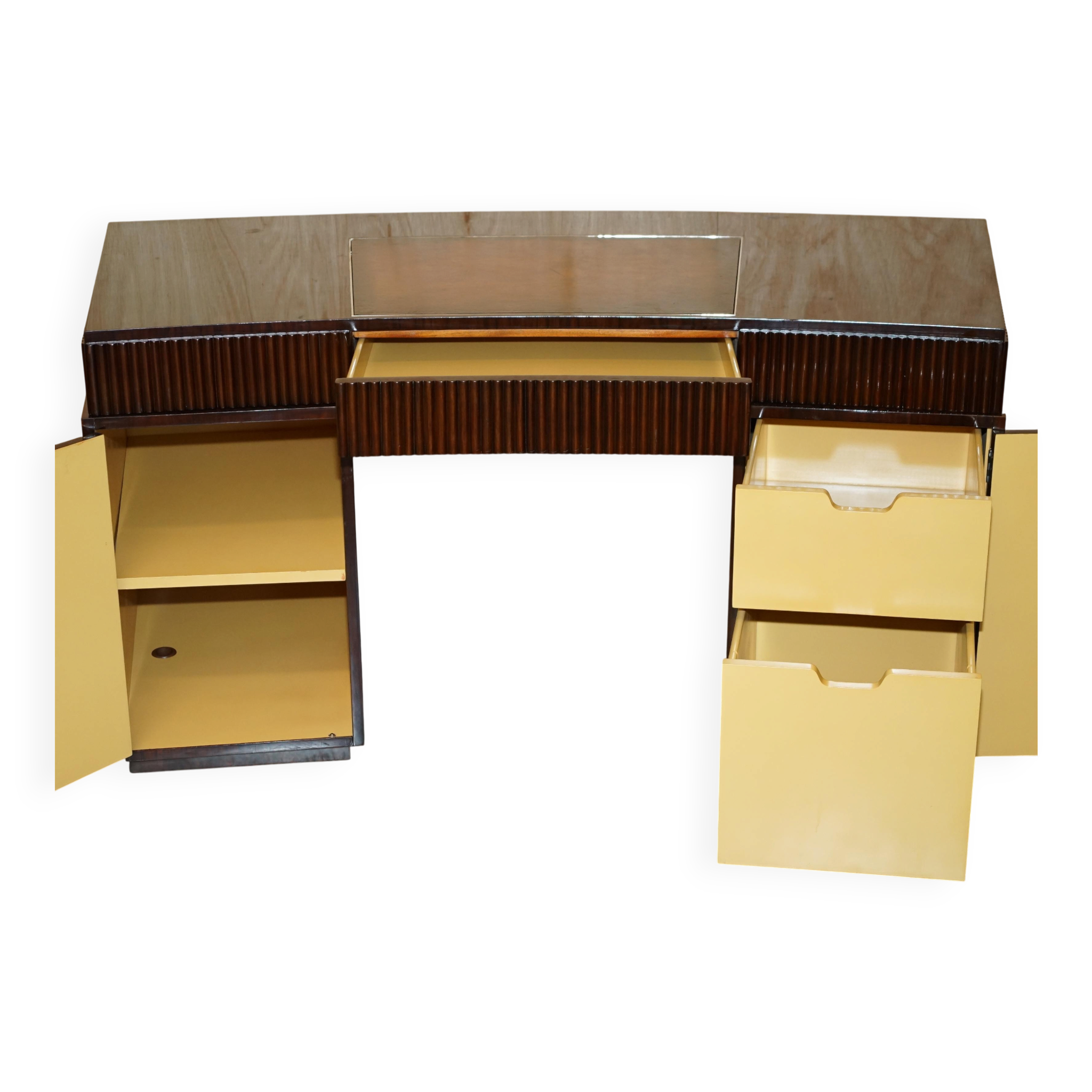 Art Deco Desk Ralph Lauren Macassar & leather