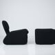Fauteuil et repose-pieds Djinn par Olivier Mourgue pour Airborne