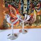 Vintage aluminium candlestick duo