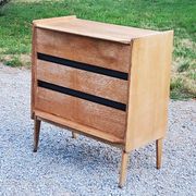 Vintage Gérard Guermonprez chest of drawers with 3 compass feet from the 50s