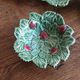 Set of 5 leaf-shaped bowls with strawberries – Caldas da Rainha (Portugal)