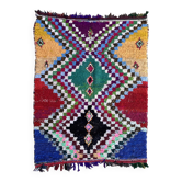 Tapis Berbère Boucherouite coloré - 156 x 200 cm