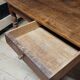 Antique solid oak bistro restaurant table, 1900s -1m53