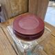 Ancient moulded glass jar with bakelite lid 20th century