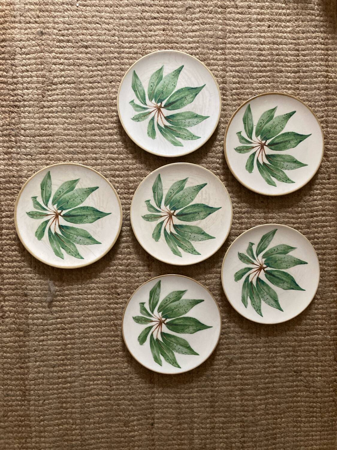 Handcrafted decorative ceramic plates