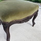 Louis 15 style green velvet chair