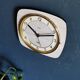 Vintage formica clock rectangular silent wall clock "Gray Galion"