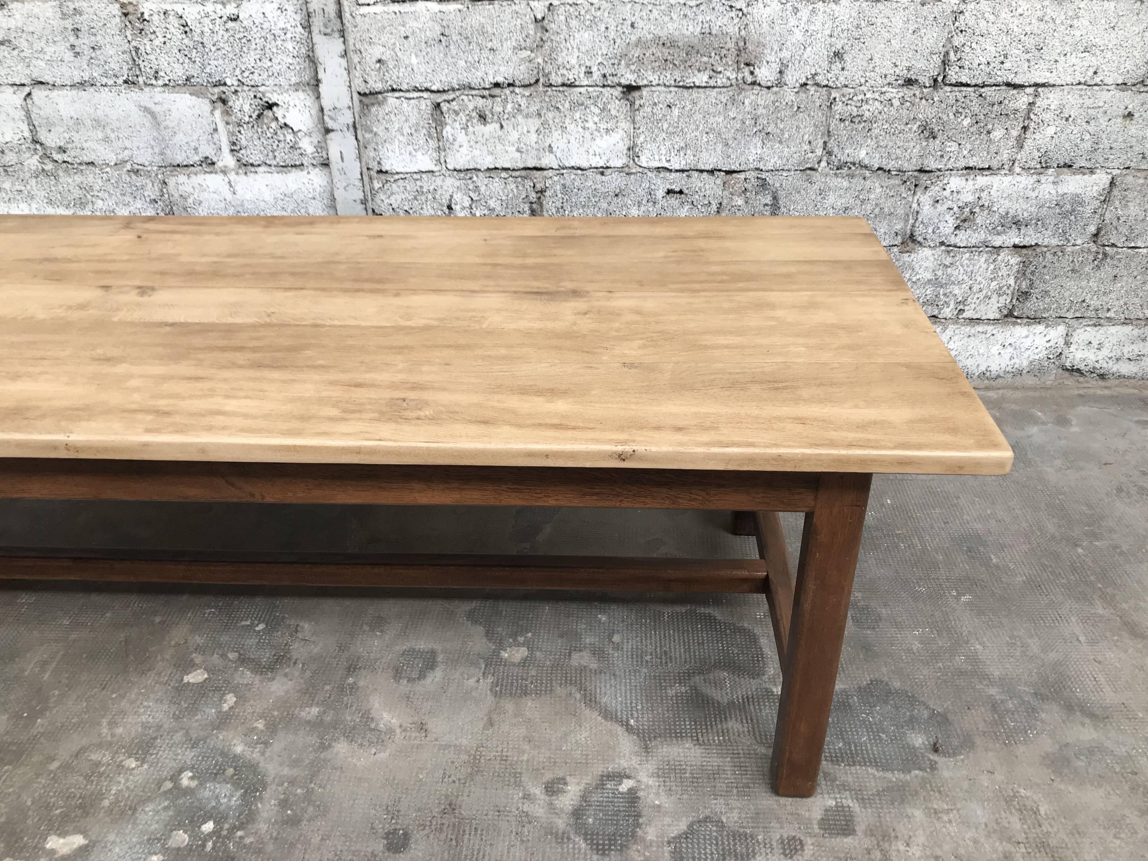 Old oak farm table industrial vintage early twentieth