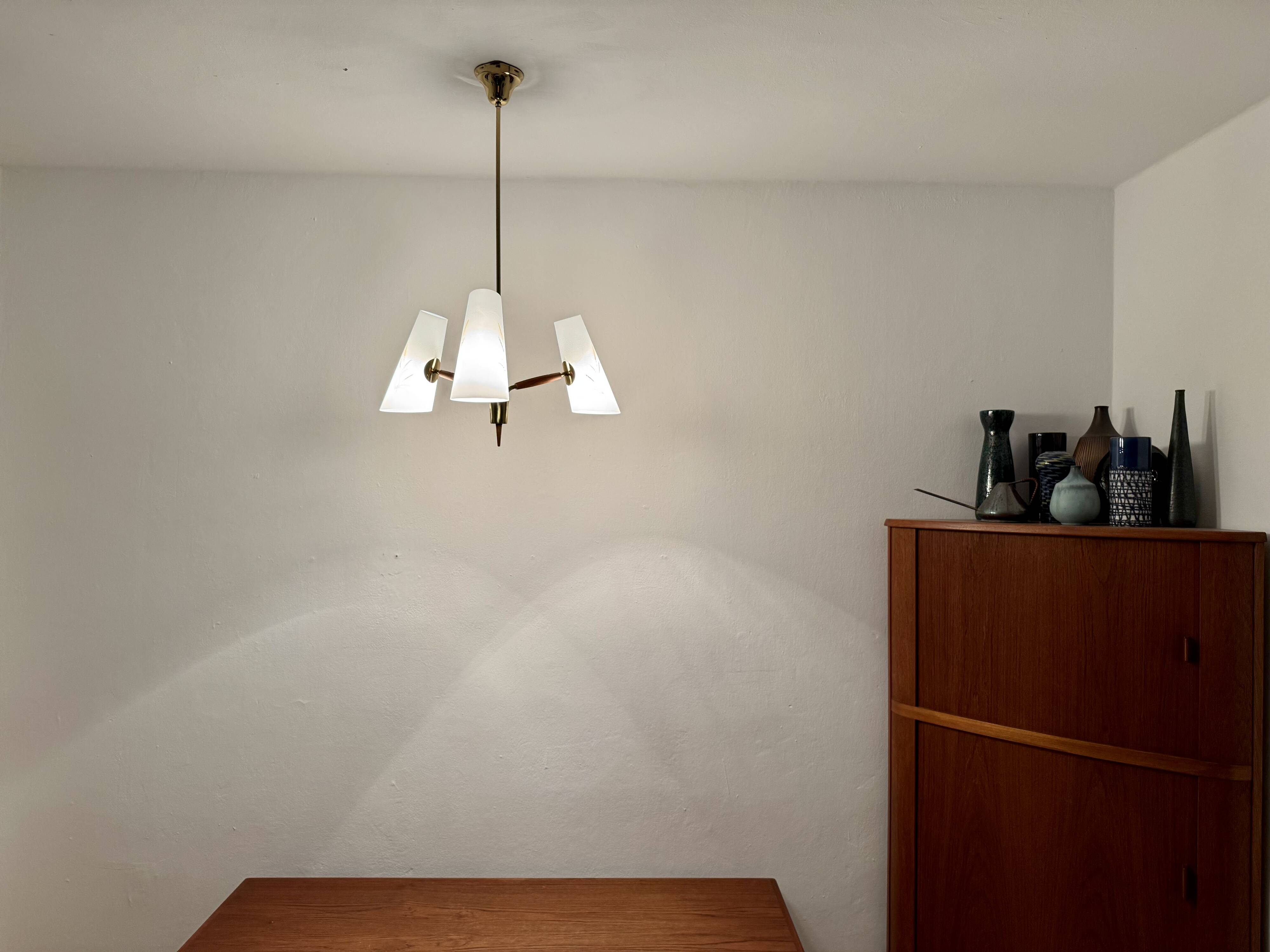 Brass Chandelier by Rupert Nikoll