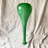 Vintage green blown glass soliflore vase - 51 cm