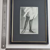 Original photogravure on glossy paper, Model in stockings and shoes 1900