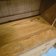 Étagère/bibliothèque/vitrine vintage en bois