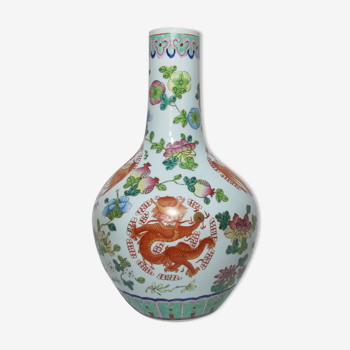 Vase en porcelaine famille rose Chinois Chine