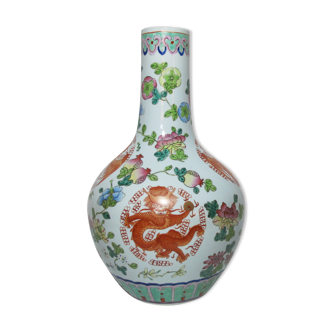 Large porcelain vase Chinese pink family China