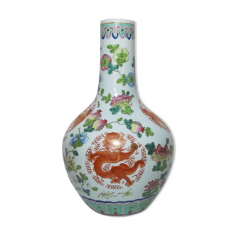 Vase en porcelaine famille rose Chinois Chine