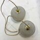 Pair of Art Deco ball suspensions in white Clichy glass