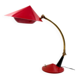 Mid century red desk Lamp, Stilux Milan Italy 1960 ca.