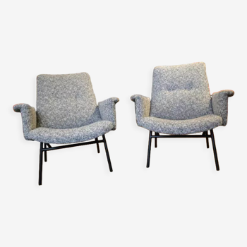 Pierre Guariche for Steiner Pair of SK660 armchairs