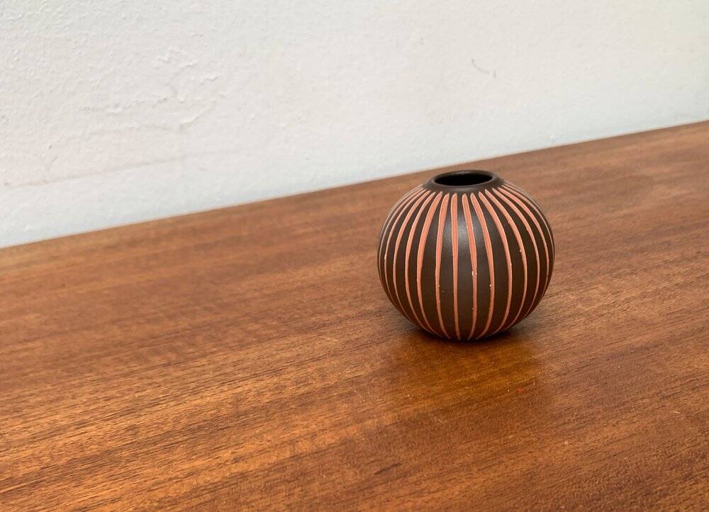 Wormser Terra-Sigillata pottery vase from Germany, mid-century, 1960s.