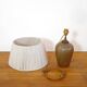 Stoneware lamp with a cotton thread shade, 1970s.