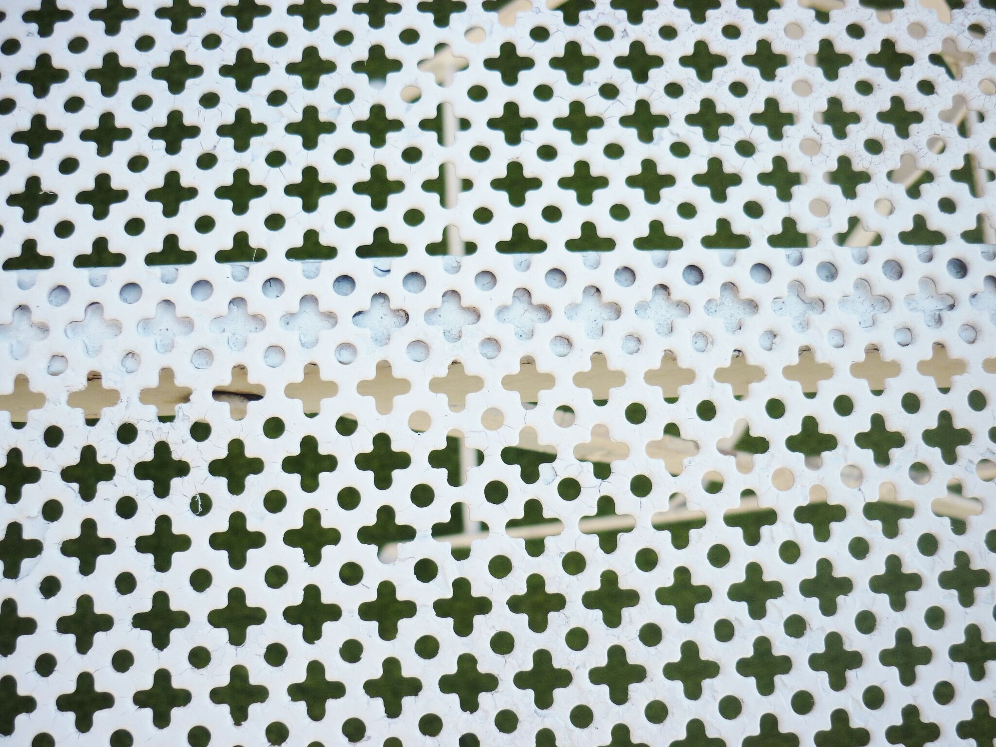 Table de jardin pliante, années 50, métal perforé