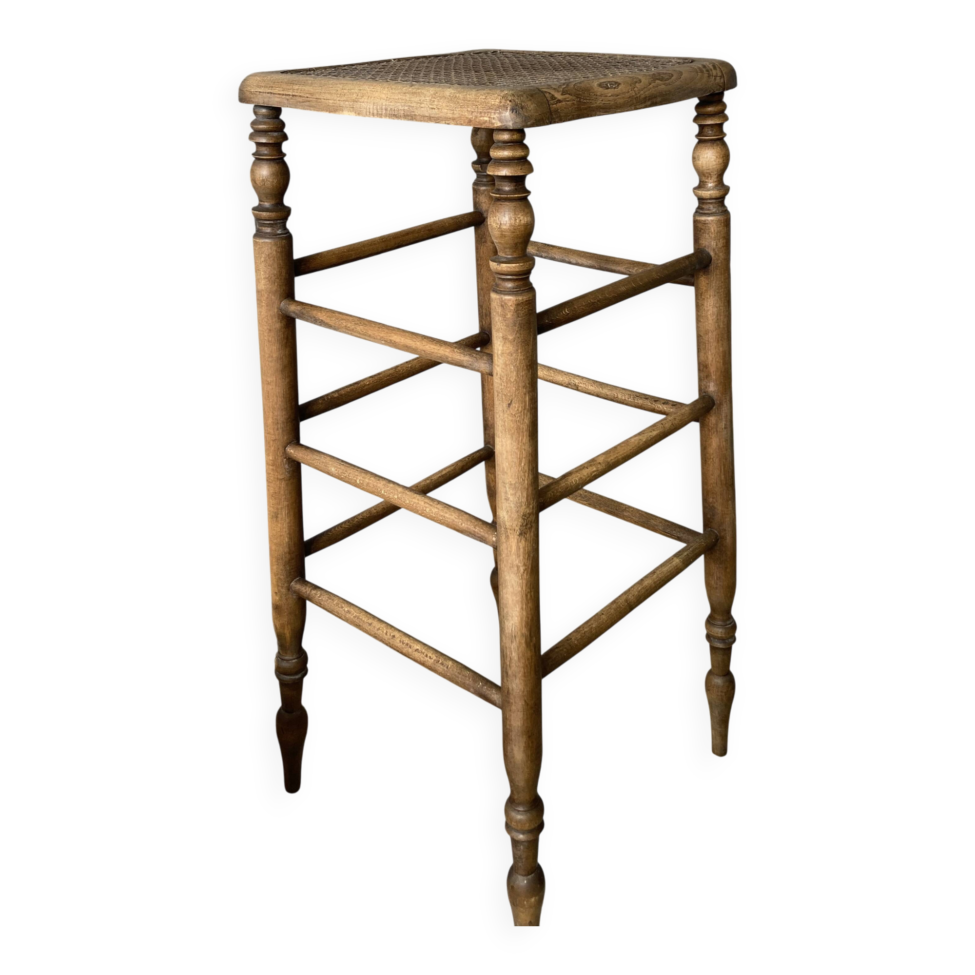 Tabouret bois/cannage
