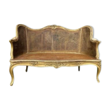 Sofa canage bench - gilded wood Louis XV style