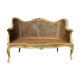Sofa canage bench - gilded wood Louis XV style