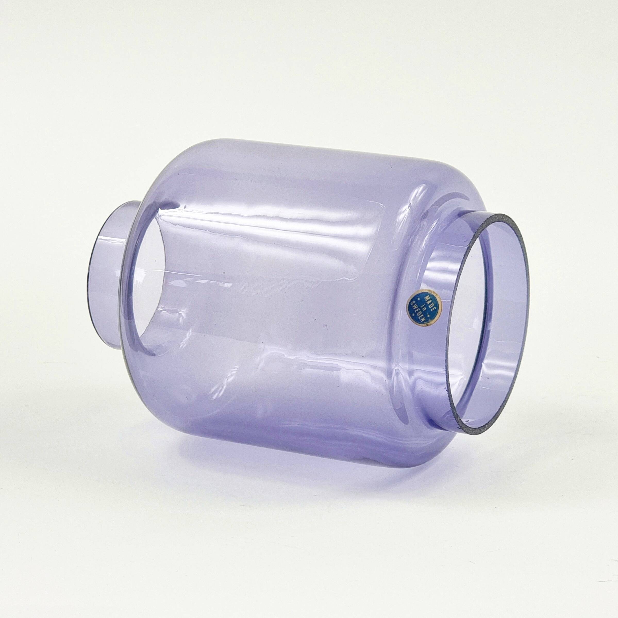 Mid Century Scandinavian Glass&Brass Candleholder by Hans-Agne Jakobsson AB Markaryd, Sweden, 1960s