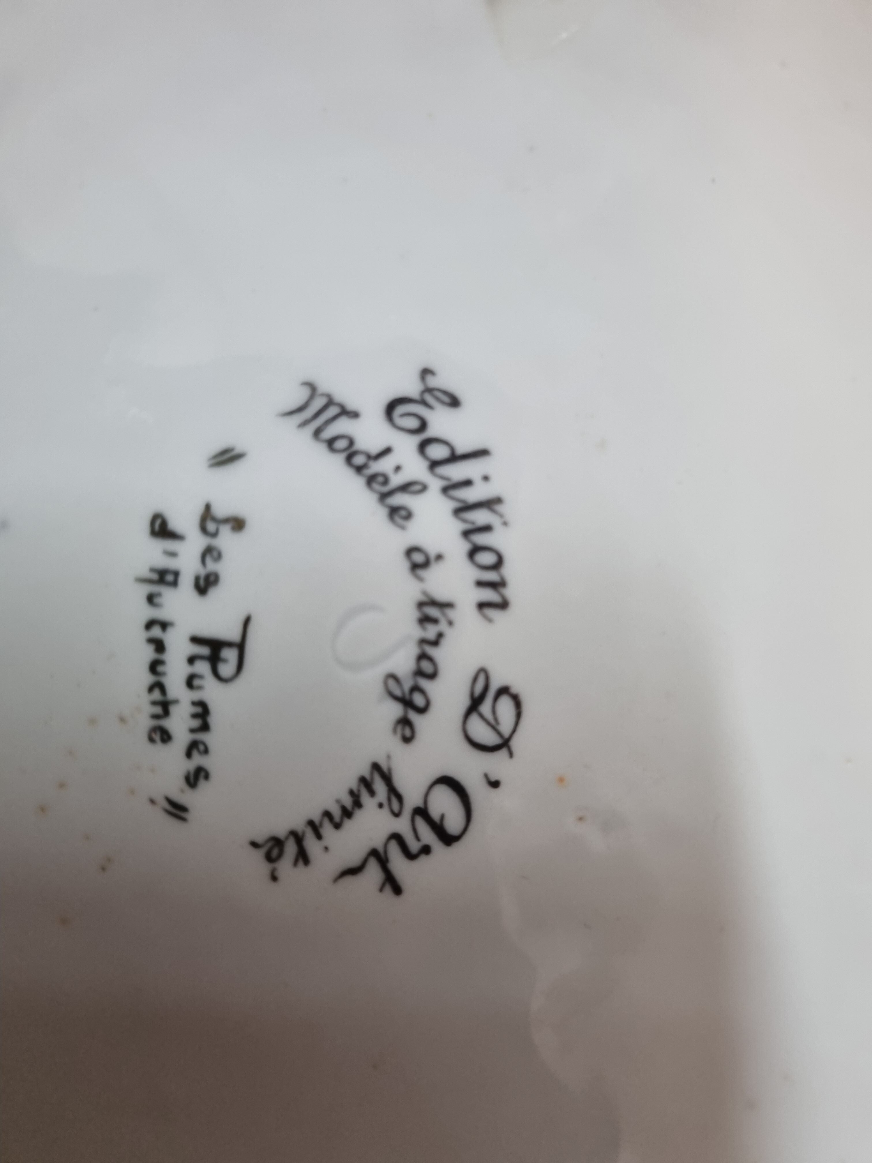 Ostrich feather vase Couleuvre A.Laurent, 1930