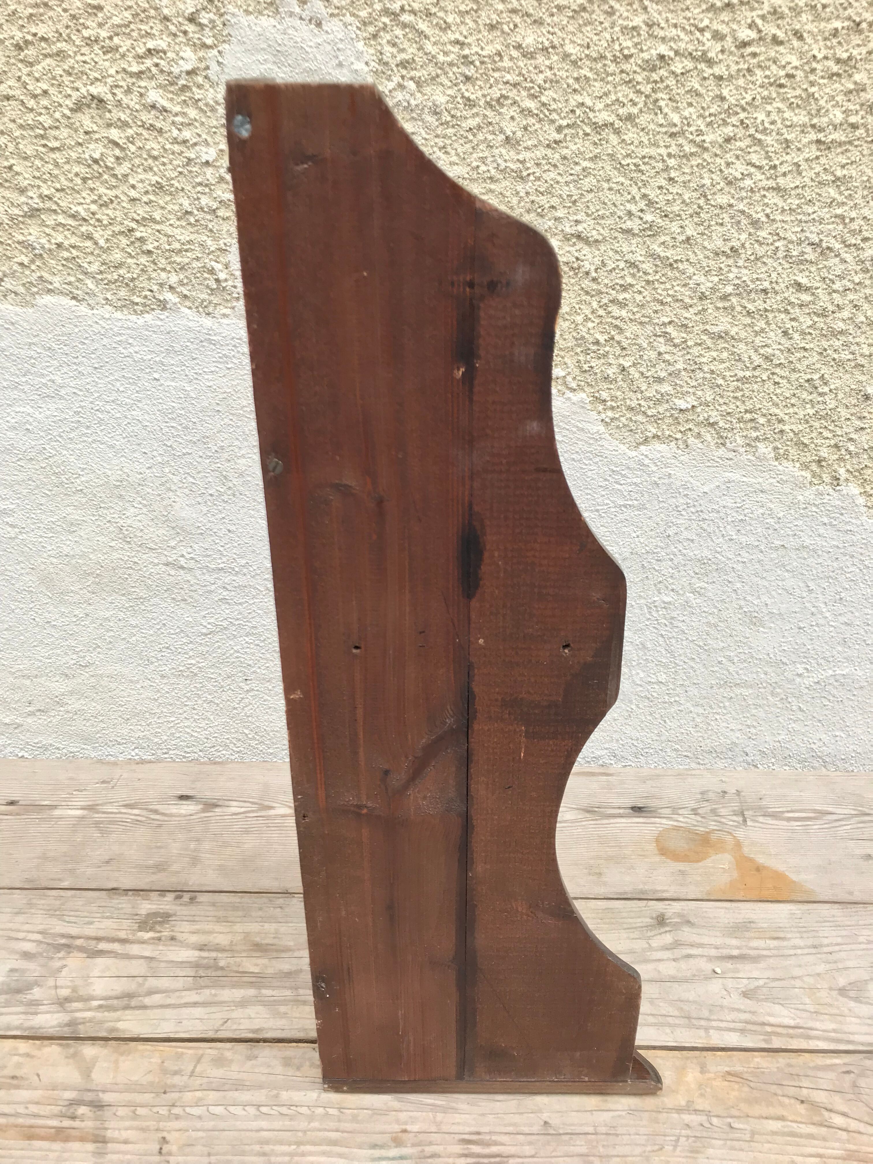 Wall corner wooden shelf vintage 60s