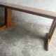 Brutalist Honey-Brown Pine Trestle Dining Table,  1970s France