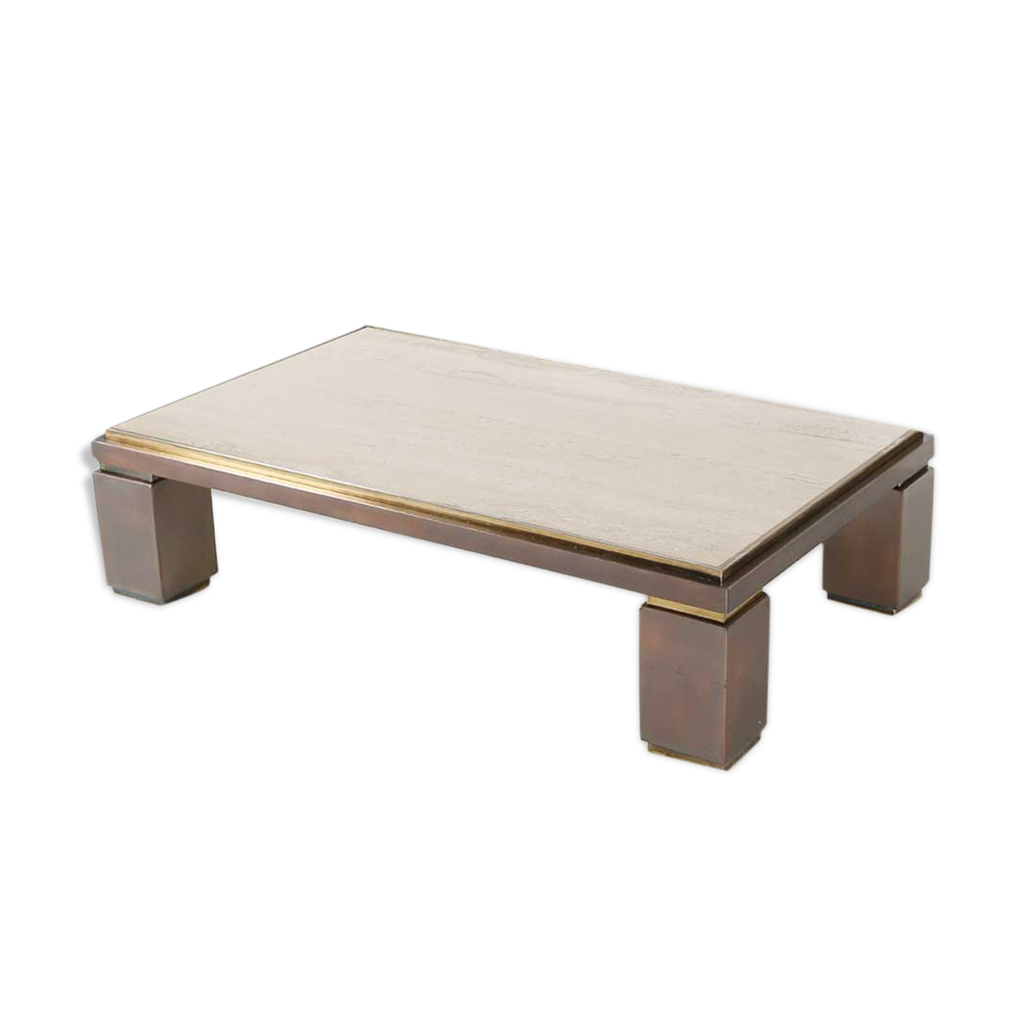 Travertine coffee table by Belgo Chrom