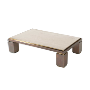 table basse en travertin par belgo Chrom