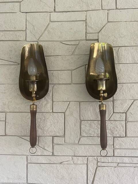 Tea shovel wall lights