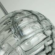 No. 2 of 2 - elegant doria pendant lamp clear and smoke grey 60s 70s