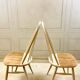 Renovated vintage Ercol Quaker chairs – cream white shade