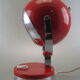 Seventies Space Age Eyeball table lamp in red and chrome laqué metal