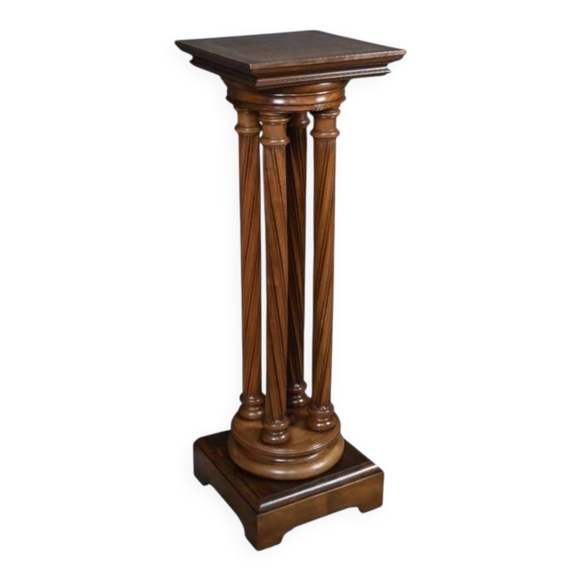 Swivelling stool in walnut, neo-Gothic style – 1900