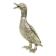 Silver-colored Duck Statue Sculpture Mauro Manetti Style 1970s
