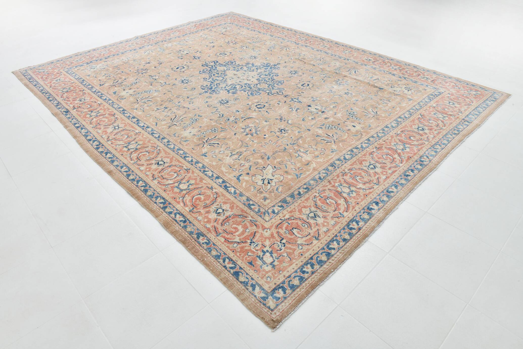 10x13 Blue & Peach Classic Pattern Persian Rug, 308x393Cm