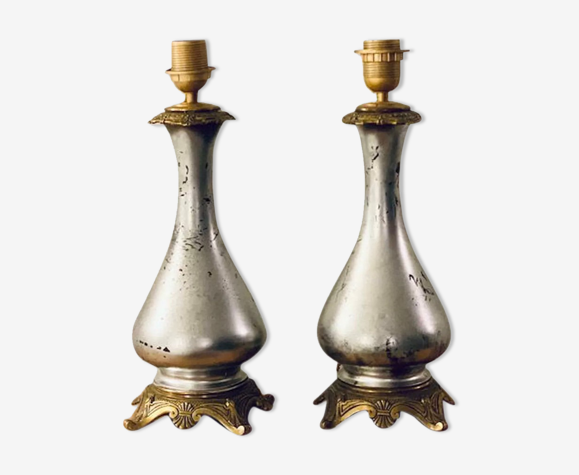 Paire de lampes effet mercerisées