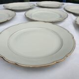 Set 7 plates porcelain gold fillets Seltmann Bavaria
